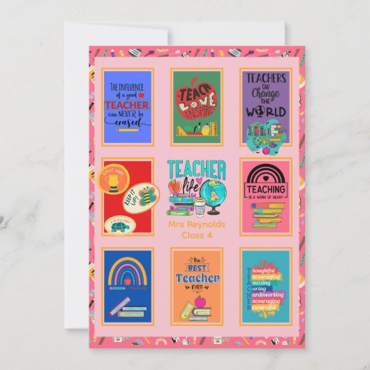 先生ギフト引用文おもしろい感謝の退職 招待状 (正面)