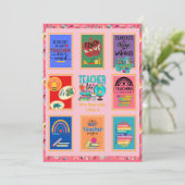 先生ギフト引用文おもしろい感謝の退職 招待状 (スタンド正面)