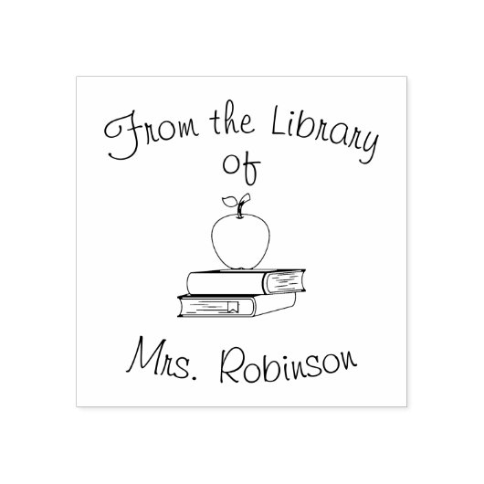 先生ギフト教室ブックライブラリラバースタンプ ラバースタンプ (インプリント)
