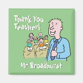 先生ギフト男性先生 マグネット (正面)