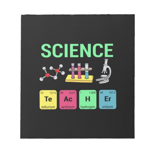 先生ギフト科学先生定義 ノートパッド (正面)