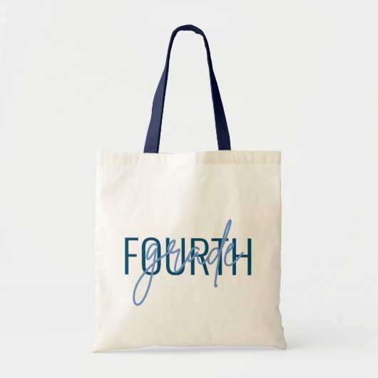 先生ギフト4年生任意のグレードのスクリモダンプト トートバッグ (正面)