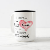 先生ギフト |ビッグハート引用文カスタム ツートーンマグカップ (正面左)