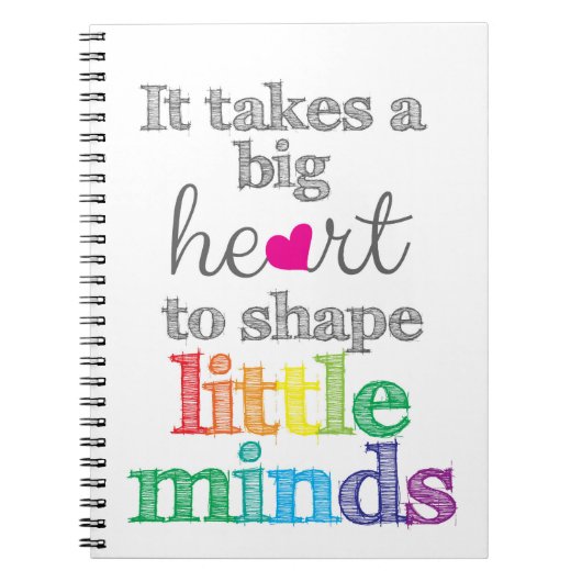 先生ギフト：学校の初日、先生 ノートブック (正面)