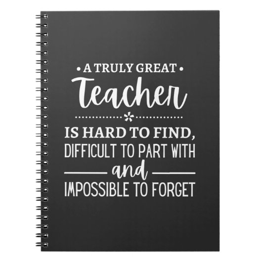 先生ギフト、真の素晴らし先生 ノートブック (正面)