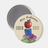 先生ギフトAppleクラスBook Stack付き マグネット (正面/裏面)