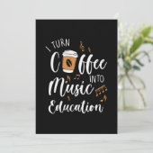 先生ギフトIコーヒーを音楽教育に 招待状 (スタンド正面)