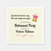 先生クラシックスクールベルリタイアメントパーティー スタンダードカクテルナプキン (正面)