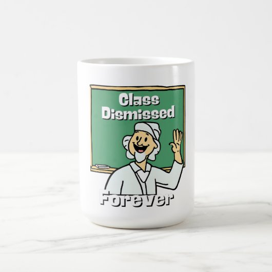 先生クラスは永遠に解雇される コーヒーマグカップ (中央)