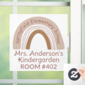 先生クラスルームBOHOレインボーウィンドウ貼りデカール ウィンドウサイン (ホーム)