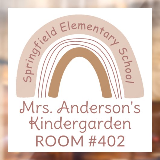 先生クラスルームBOHOレインボーウィンドウ貼りデカール ウィンドウサイン (シート2)