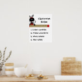 先生クラス規則ポスター ポスター (キッチン)