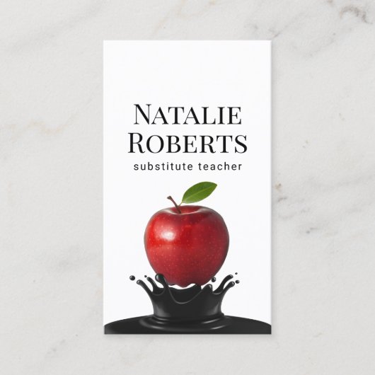 先生クリエイティブアップルスプラッシュプロフェッショナル 名刺 (正面)