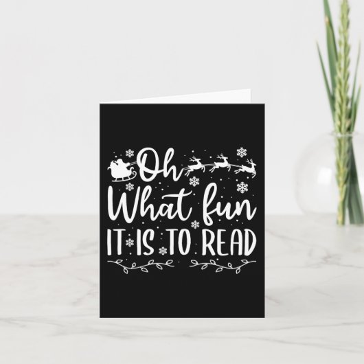 先生クリスマスはおもしろい読だ カード (正面)