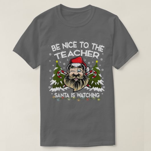 先生クリスマスクリスマスザ先生サンタ Tシャツ (デザイン正面)