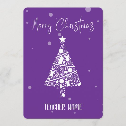 先生クリスマスグリーティングカード サンキューカード (正面)