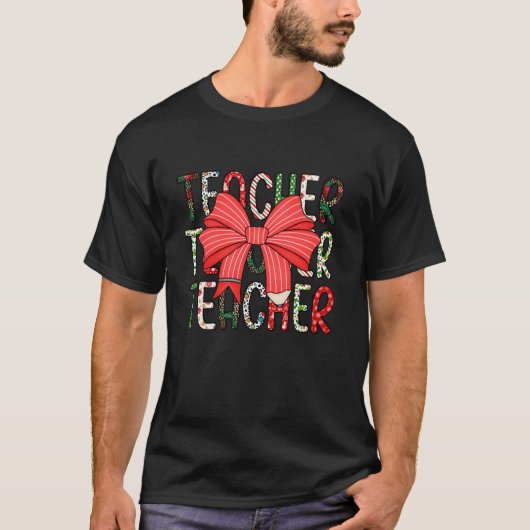 先生クリスマスコケット弓小学校T Tシャツ (正面)