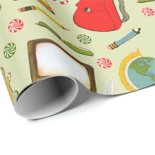 先生クリスマスホリデーギフト ラッピングペーパー (ロールコーナー)