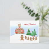 先生クリスマスポストカード – ジンジャーブレッドシーン シーズンポストカード (スタンド正面)