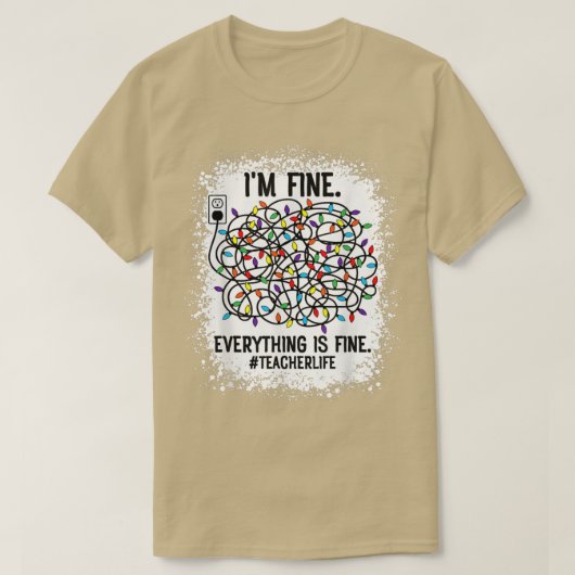先生クリスマスライト素晴らし俺は全素晴らし体だ Tシャツ (デザイン正面)