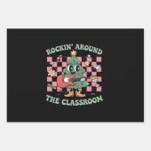 先生クリスマスロックインのまわりにザクラスルームGroovy ラッピングペーパーシート (正面)