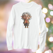 先生クリスマス小妖精や小人ウィメンズティー Tシャツ
