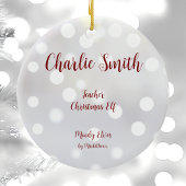 先生クリスマス小妖精や小人セラミックオーナメント セラミックオーナメント