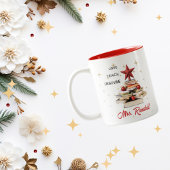 先生クリスマス感動的引用文マグカップ ツートーンマグカップ