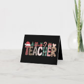 先生クリスマス教えライフラブ感動的 カード (正面)