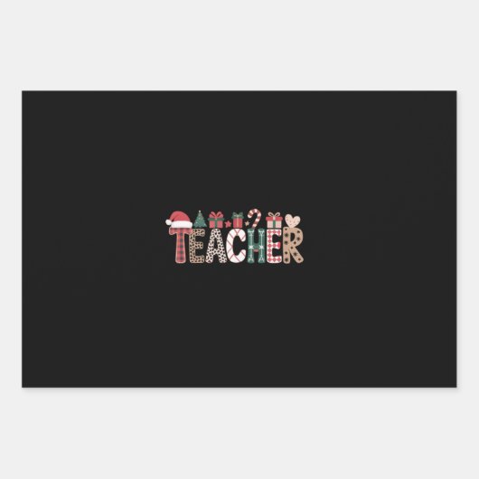 先生クリスマス教えライフラブ感動的 ラッピングペーパーシート (正面)