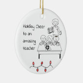 先生クリスマス装飾カスタマイズ-  セラミックオーナメント (右)