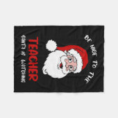先生クリスマス – 先生Santa Iに優しく フリースブランケット (正面(横))