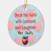 先生クリスマス「Deck the Holes」 セラミックオーナメント (左)