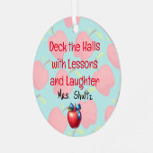 先生クリスマス「Deck the Holes」 メタルオーナメント (正面左)