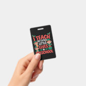 先生クリスマスI教えキュスト小妖精や小人幼稚園 バッジ (手持ち)