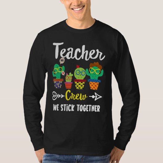 先生クルースクールサボスチーム先生先生T Tシャツ (正面)