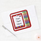 先生クレヨンカスタムシール スクエアシール (封筒)