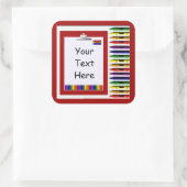 先生クレヨンカスタムシール スクエアシール (バッグ)