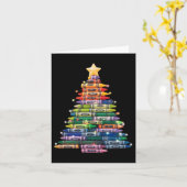 先生クレヨンクリスマスツリーライツズ生徒学校 カード (黄色い花)