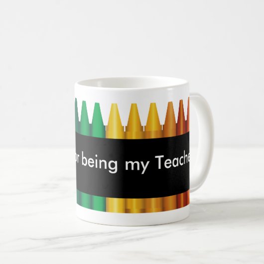 先生クレヨンデザインマグ3 コーヒーマグカップ (正面右)