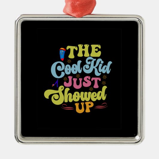 先生クールが現れた メタルオーナメント (正面)