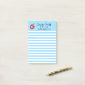 先生クール名は赤リンゴの並び ポストイット (デスク上)