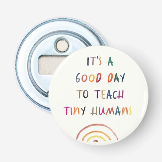 先生グッドデイタイニーヒューマンズモダンおもしろいタイポグラフィ 栓抜き (正面)