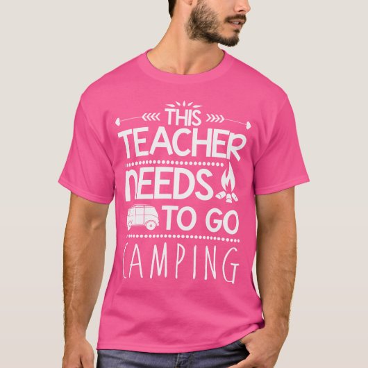 先生グラフィックキャンプ – この先生はCaに行く必要がある Tシャツ (正面)