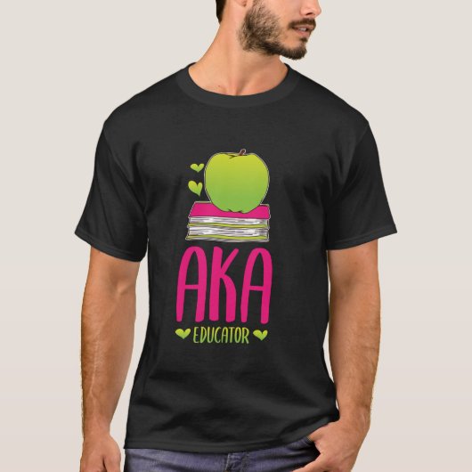 先生グリーンアップルAKA教育者の学生S Tシャツ (正面)