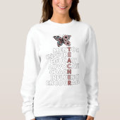 先生グループギフトバックプリントカスタムボホクルーネック スウェットシャツ (正面)