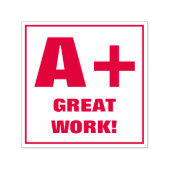 先生グレーディングスタンプ： A +素晴らし, WORK! セルフインキングスタンプ (デザイン)