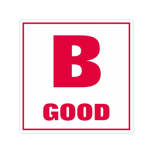 先生グレーディングスタンプ： B、GOOD セルフインキングスタンプ (デザイン)