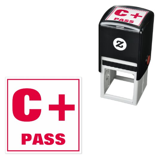 先生グレーディングスタンプ： C+、PASS セルフインキングスタンプ (インサイチュ)