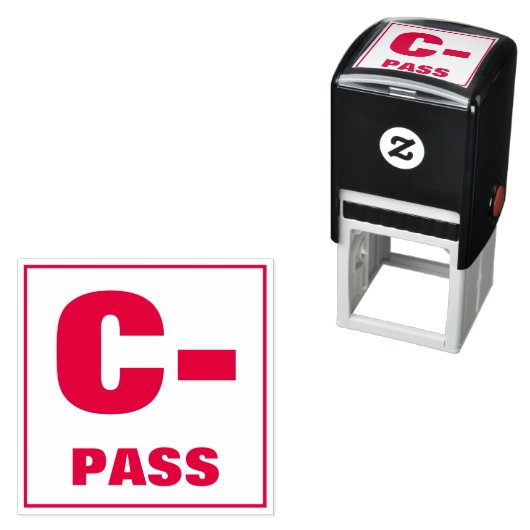 先生グレーディングスタンプ： C-、PASS セルフインキングスタンプ (インサイチュ)
